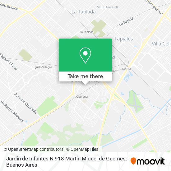 Jardin de Infantes N 918 Martin Miguel de Güemes map
