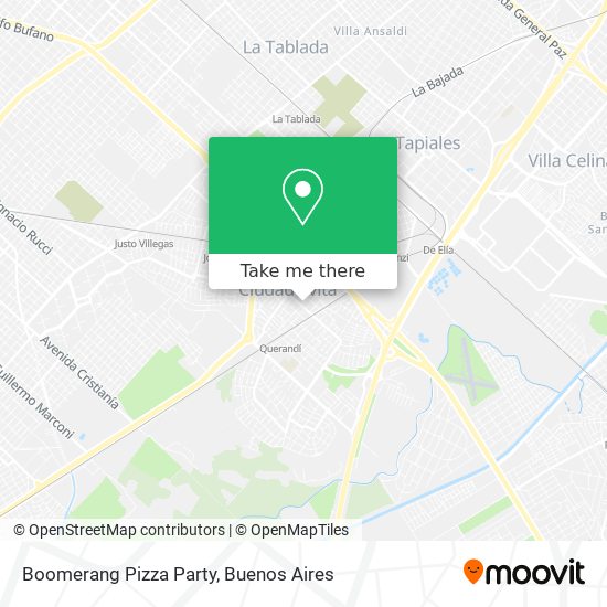 Mapa de Boomerang Pizza Party