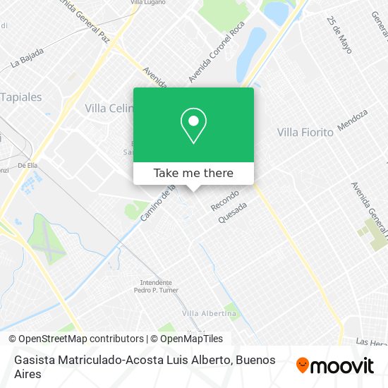 Mapa de Gasista Matriculado-Acosta Luis Alberto