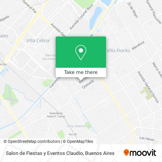 Mapa de Salon de Fiestas y Eventos Claudio