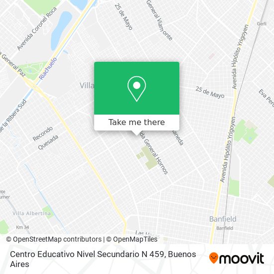 Mapa de Centro Educativo Nivel Secundario N 459