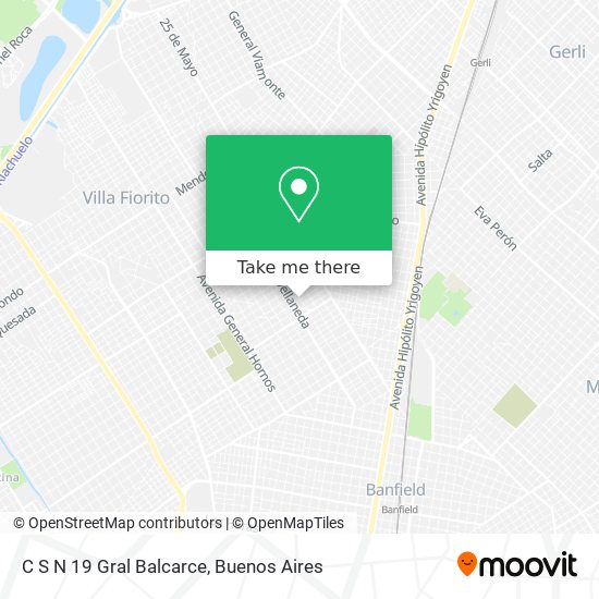 C S N 19 Gral Balcarce map