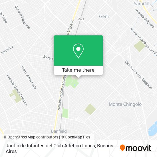 Jardin de Infantes del Club Atletico Lanus map