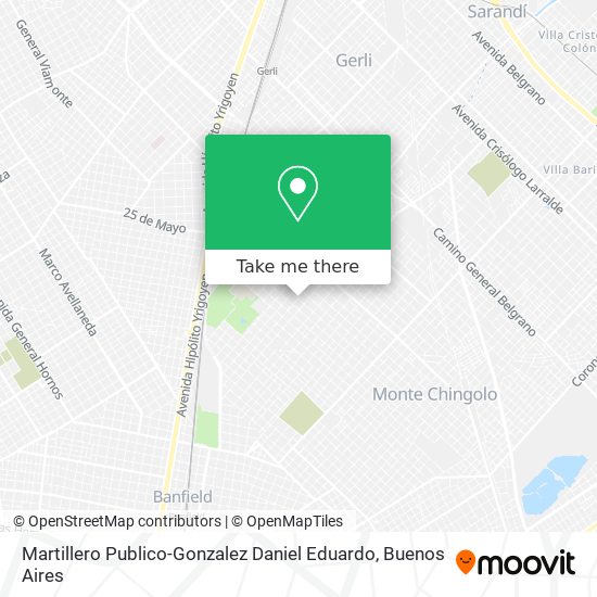 Mapa de Martillero Publico-Gonzalez Daniel Eduardo