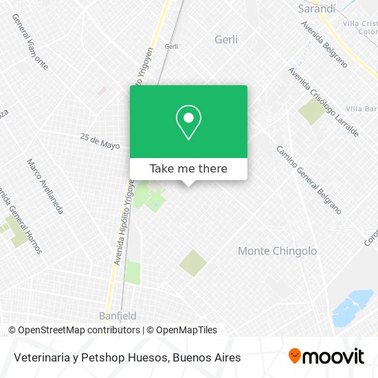 Mapa de Veterinaria y Petshop Huesos