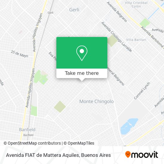 Mapa de Avenida FIAT de Mattera Aquiles