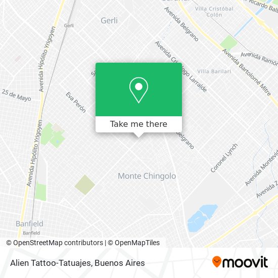Alien Tattoo-Tatuajes map