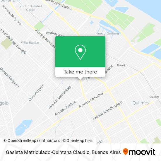 Mapa de Gasista Matriculado-Quintana Claudio
