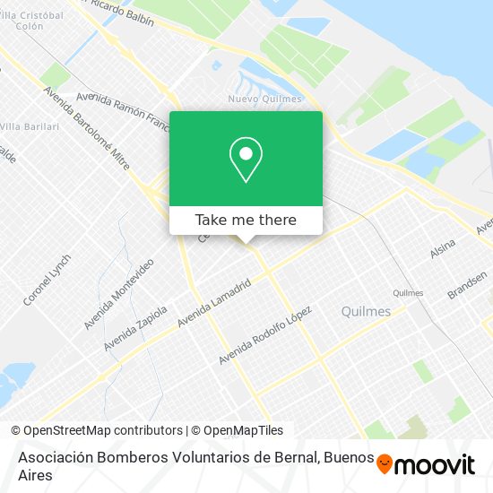 Asociación Bomberos Voluntarios de Bernal map