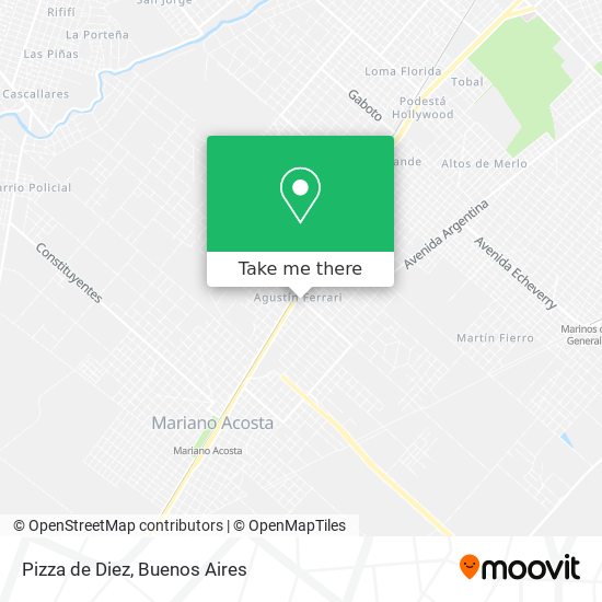 Mapa de Pizza de Diez