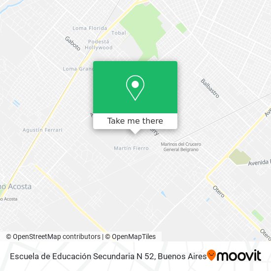 Escuela de Educación Secundaria N 52 map