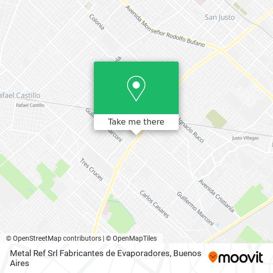 Mapa de Metal Ref Srl Fabricantes de Evaporadores