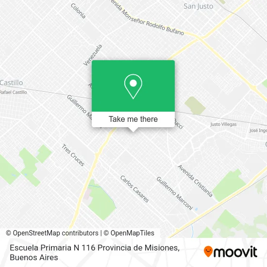 Escuela Primaria N 116 Provincia de Misiones map