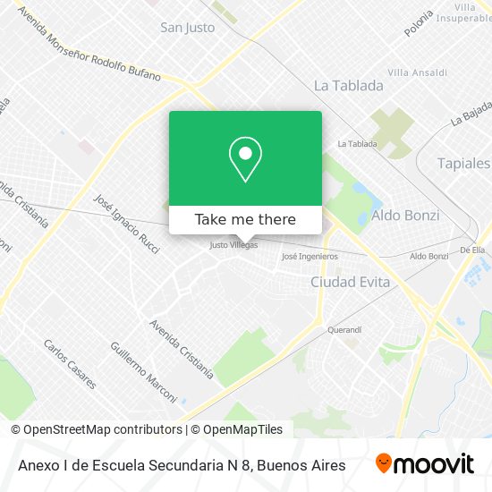 Anexo I de Escuela Secundaria N 8 map