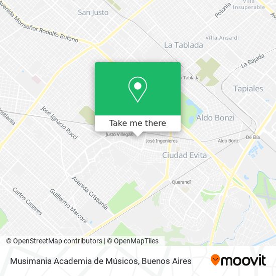 Mapa de Musimania Academia de Músicos