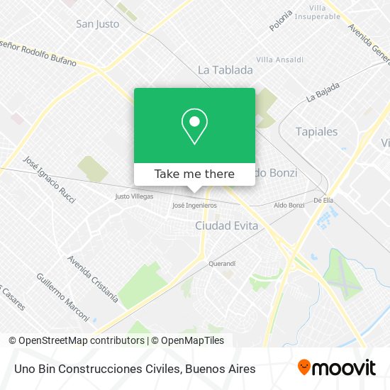 Uno Bin Construcciones Civiles map