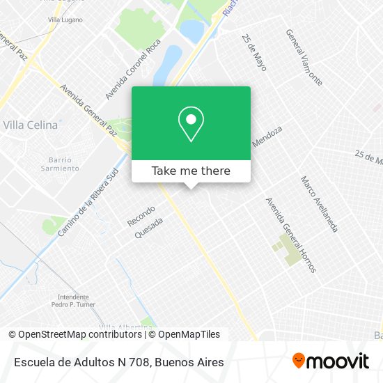 Mapa de Escuela de Adultos N 708