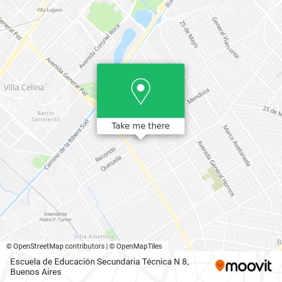 Escuela de Educación Secundaria Técnica N 8 map