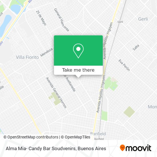 Mapa de Alma Mia- Candy Bar Soudvenirs