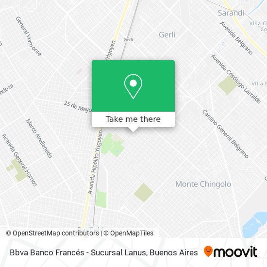 Mapa de Bbva Banco Francés - Sucursal Lanus