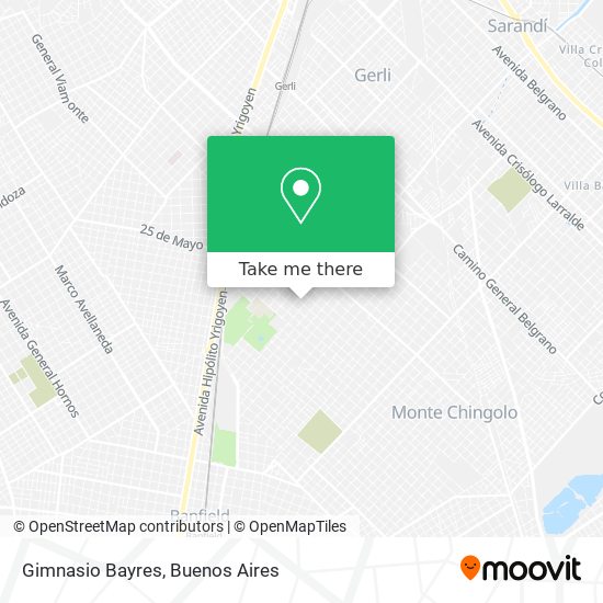 Gimnasio Bayres map