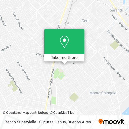 Banco Supervielle - Sucursal Lanús map