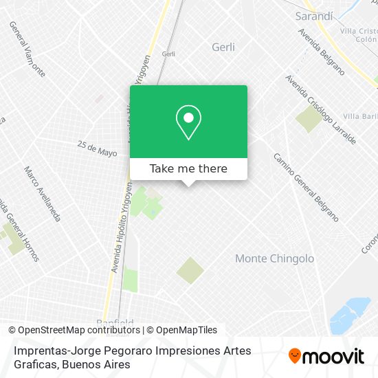 Imprentas-Jorge Pegoraro Impresiones Artes Graficas map