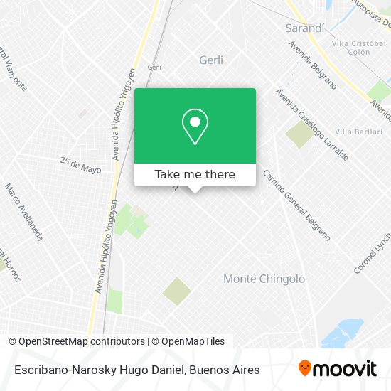 Mapa de Escribano-Narosky Hugo Daniel