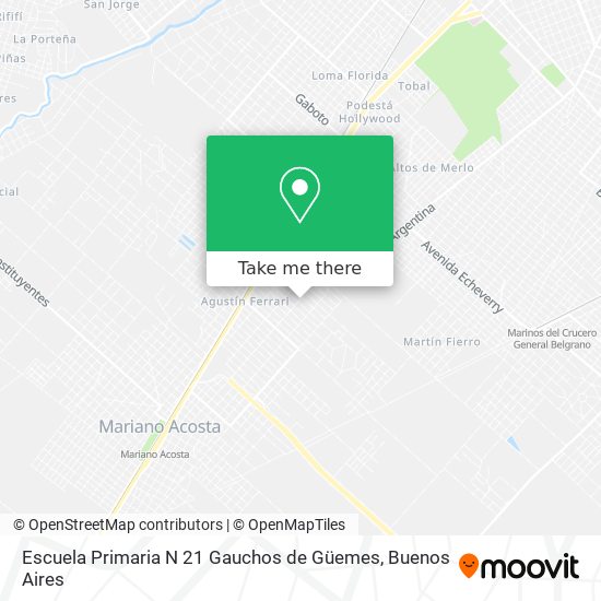 Mapa de Escuela Primaria N 21 Gauchos de Güemes