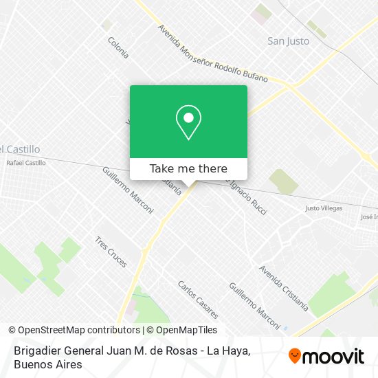 Brigadier General Juan M. de Rosas - La Haya map