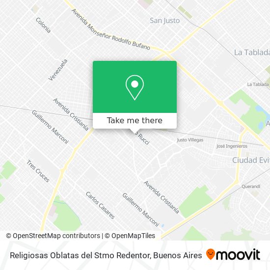 Mapa de Religiosas Oblatas del Stmo Redentor