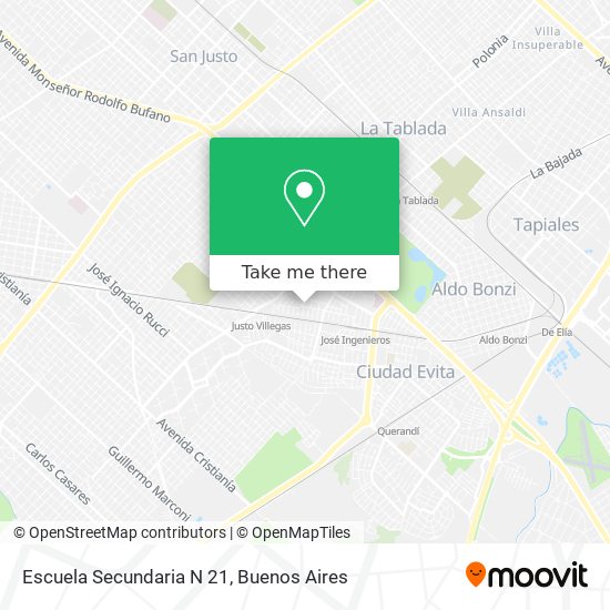 Escuela Secundaria N 21 map