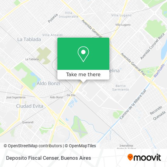 Mapa de Deposito Fiscal Censer