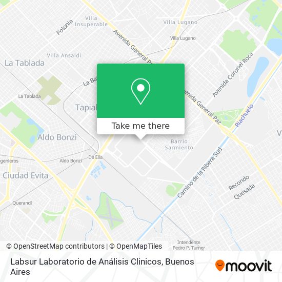 Labsur Laboratorio de Análisis Clinicos map