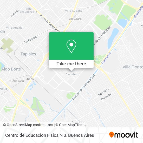 Mapa de Centro de Educacion Física N 3