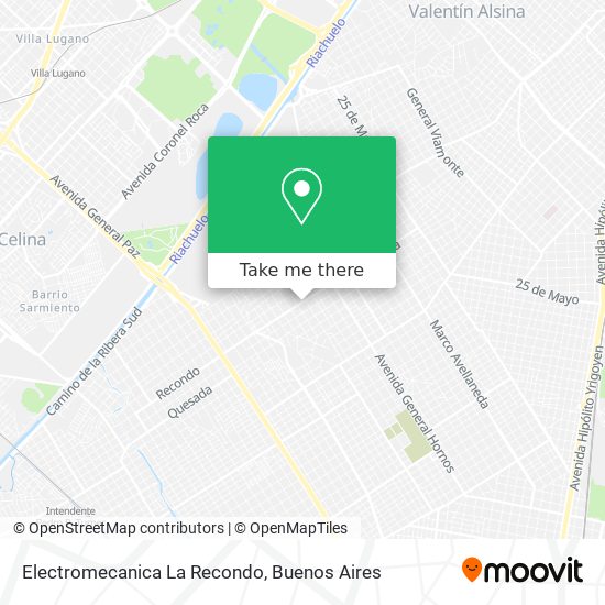 Mapa de Electromecanica La Recondo