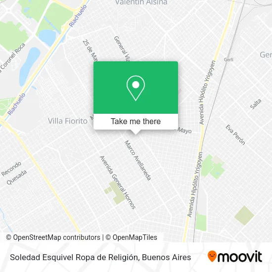 Mapa de Soledad Esquivel Ropa de Religión