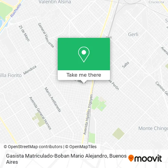 Mapa de Gasista Matriculado-Boban Mario Alejandro