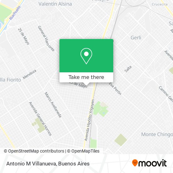 Mapa de Antonio M Villanueva