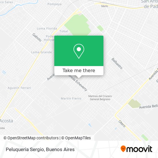 Mapa de Peluqueria Sergio