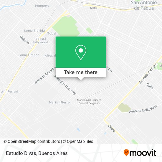 Estudio Divas map