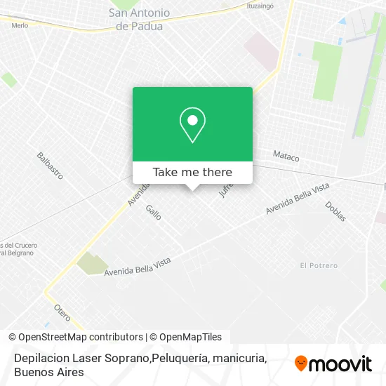 Mapa de Depilacion Laser Soprano,Peluquería, manicuria