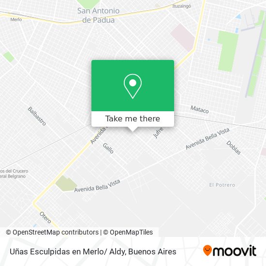 Mapa de Uñas Esculpidas en Merlo/ Aldy