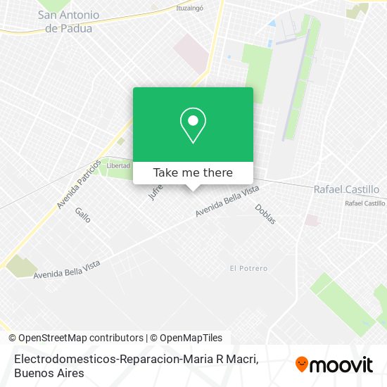 Mapa de Electrodomesticos-Reparacion-Maria R Macri