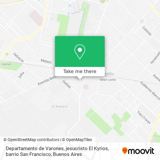 Departamento de Varones, jesucristo El Kyrios, barrio San Francisco map