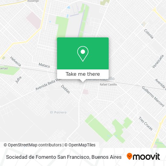 Mapa de Sociedad de Fomento San Francisco