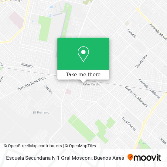 Escuela Secundaria N 1 Gral Mosconi map