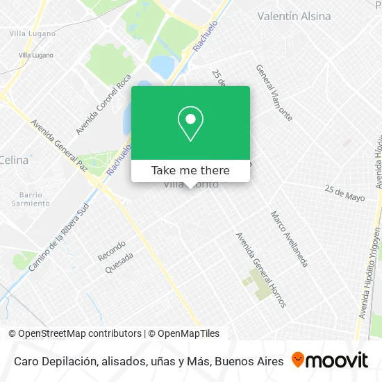 Mapa de Caro Depilación, alisados, uñas y Más