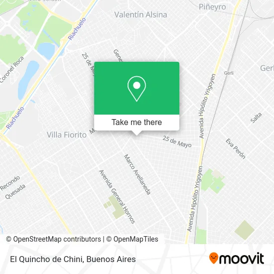 El Quincho de Chini map