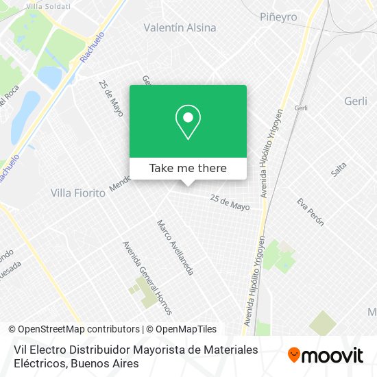 Mapa de Vil Electro Distribuidor Mayorista de Materiales Eléctricos